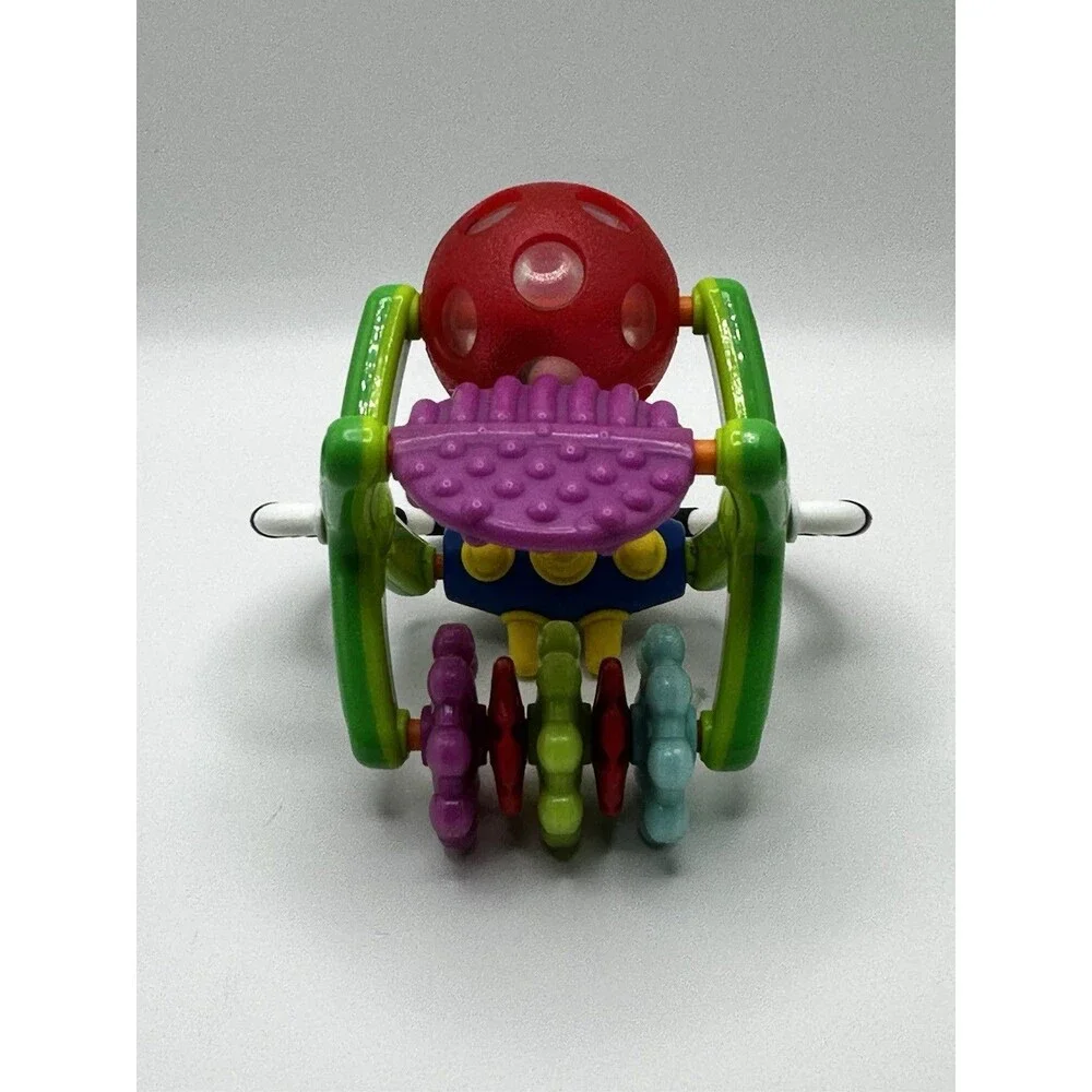 Sensory Baby Rattle Teether Toy Multi Texture Ball Wheel Ring Development